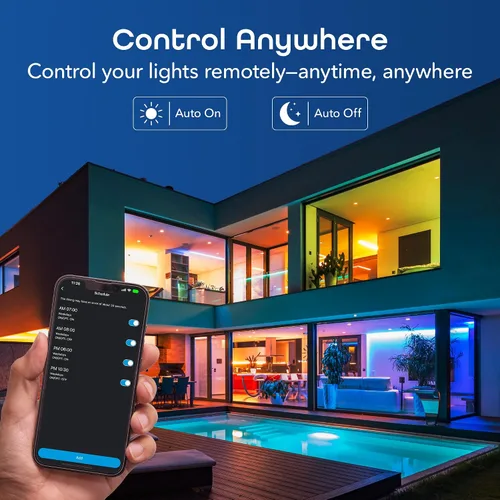 Vista 3 de Geeni Prisma Plus - Bombilla inteligente, 800 LED regulables que cambian de color, blanco sintonizable, funciona con Alexa y Google Home, control