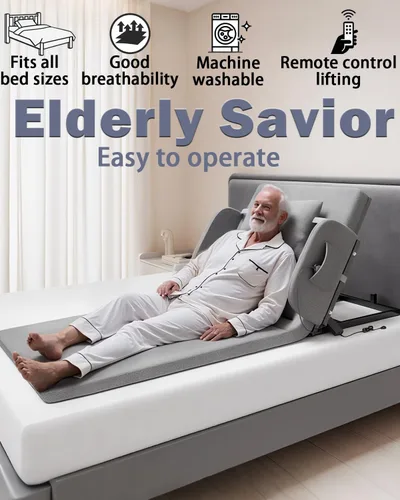 Vista 2 de Levantamiento eléctrico de la cama para levantarse – Asistente de cama para levantarse de la cama, reposo de cama ajustable ayuda a los pacientes
