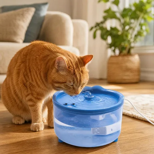 Vista 3 de Automatic Cat Water Fountain Pet Cat Fountain Filter Circulating