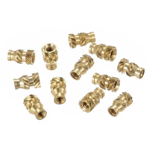 Vista 17 de uxcell Tuercas de inserción moleteadas, 80 piezas M2 x 3 mm L x 3.5 mm DI 3D Impresión de tuercas de latón Tuercas de rosca hembra Insertos de latón