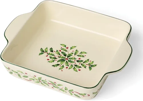 Vista 28 de Lenox 898272 Plato Cubierto Navideño, Pequeño, Navidad, Vajilla Festiva para Servir