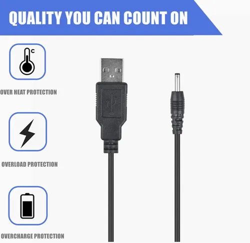 Vista 3 de Cable cargador USB de 4 pies para Foreo Luna 1 2 Mini 2 ISSA Mini Hybrid IRIS Espada