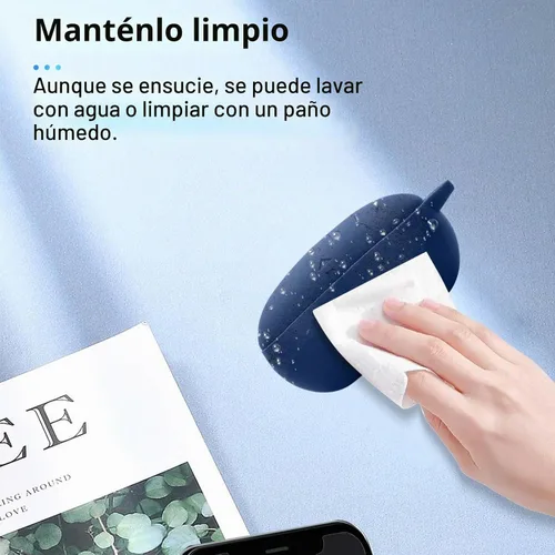 Vista 6 de NOUKAJU - Funda protectora para auriculares Anker Soundcore Liberty 5 (con mosquetón + cordón + bolígrafo de limpieza) a prueba de caídas, a prueba