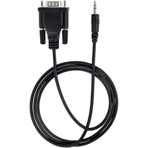 Vista 5 de StarTech - Cable serie DB9 a 0.138 in RS232 macho (9M351M-RS232-CABLE) RS232 DB9 Male to 3.5mm, Calibrate Projectors, Digital Signage, TVs via