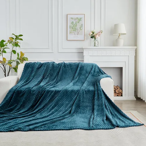 Vista 28 de FY FIBER HOUSE Manta de Vellón para Sofá 300GMS Súper Suave de Felpa Difusa Mantas y Cobijas para Sofá Cama Oficina, 40x50 Pulgadas, Beige