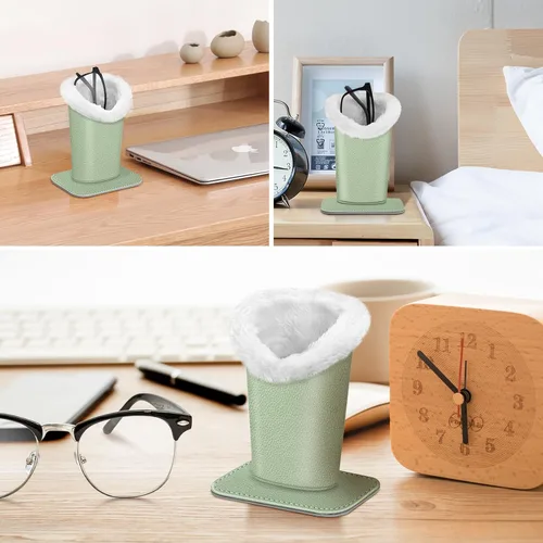 Vista 177 de Fintie Soporte para anteojos forrado de felpa con base magnética, estuche de cuero vegano prémium para lentes