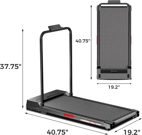 Vista 8 de Foldable Treadmill for Home, 3-in-1 Walking Pad with 13% Incline Handle Bar, 300LBS Capacity, 3.0HP Quiet Brushless, Small Treadmills for Small