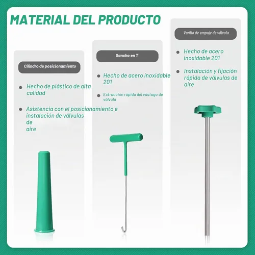 Vista 3 de Kit de herramientas de reemplazo rápido de núcleo de vástago de válvula de neumático Prozwee, herramienta perfecta para reemplazar válvulas