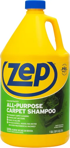 Vista 2 de Zep - Champú concentrado limpiador de alfombras multiusos, 1 galón, fórmula profesional elimina la suciedad y las manchas, ZUCEC128, (caja de 2)