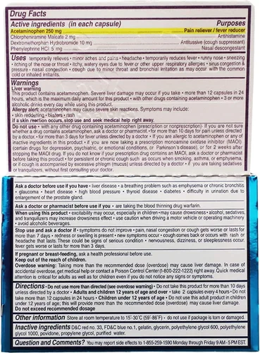 Vista 7 de XL-3 Xtra Cold and Cough Medicine, Medicamento antigripal de gran ayuda en el alivio de la Tos, Fiebre, Congestión Nasal, Dolor, Escurrimiento