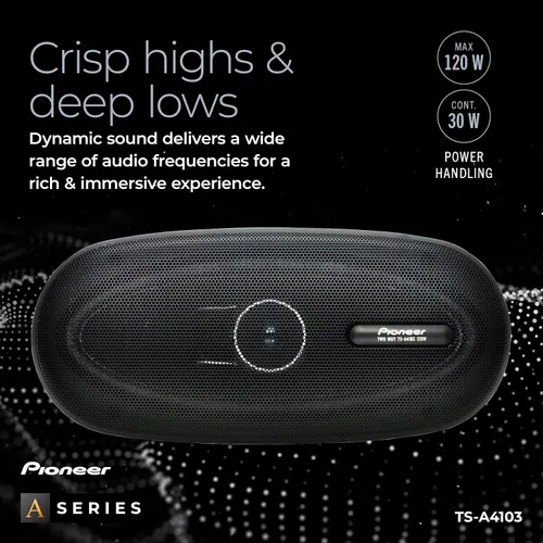 Vista 4 de Pioneer TS-A4103 4 x 10 Altavoces de coche de 2 vías (par)