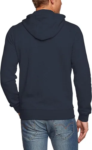 Vista 2 de Nike Sudadera con capucha de forro polar Club Swoosh con cremallera completa para hombre NegroBlanco