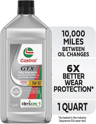 Vista 3 de Castrol Aceite de motor sintético completo GTX 5W-30, 1 cuarto de galón, paquete de 6