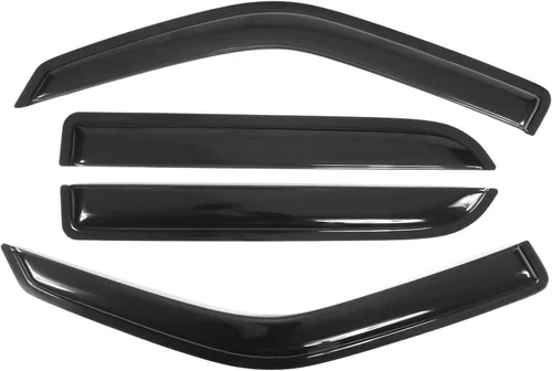Vista 2 de IKON MOTORSPORTS, Visor para ventana compatible con Ford F-150 Crew Cab 01-03, 02-03 Lincoln Blackwood, protector de viento y lluvia de acrílico