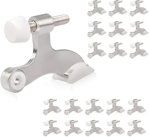 Vista 9 de HOMOTEK Paquete de 3 Topes de Puerta de Latón Antiguo con Pasador de Bisagra, Tope de Puerta Ajustable de Lujo Resistente de 2-1/2"x1-3/4