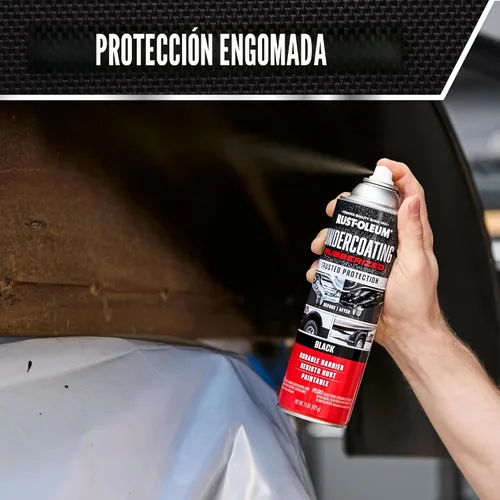Vista 5 de Rust-Oleum 248657 Spray de revestimiento inferior de goma, 15 oz, Negro