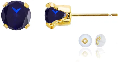 Vista 114 de Aretes de tuerca de plata de ley 925 chapados en oro de 14 quilates macizo, oro amarillo, blanco o rosa de 0.236 in Amatista