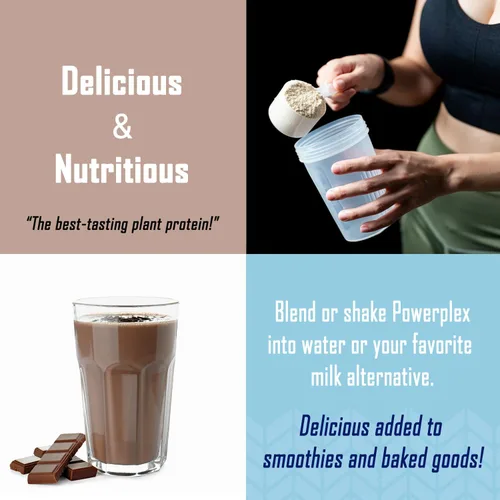 Vista 6 de PhysiVantage POWERPLEX Proteína vegana en polvo, alternativa al colágeno, proteína orgánica de guisantes y arroz a base de plantas, sin lácteos
