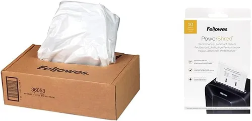 Vista 2 de Bolsas de residuos Fellowes Powershred para trituradoras AutoMax 500C y 300C de alimentación automática, 50 bolsas y lazos (3608401)