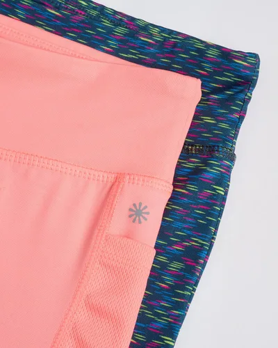 Vista 4 de Pantalones cortos de ciclismo para niñas, paquete de 4 pantalones cortos de compresión atlética de cintura alta para niñas, para baile, yoga