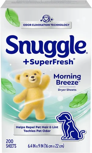 Vista 2 de Snuggle SuperFresh - Hojas para secadora, 200 unidades, brisa matutina