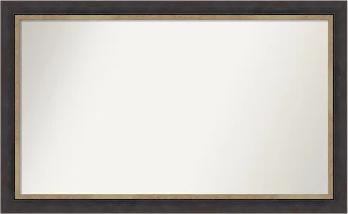 Vista 417 de Amanti Art Espejo personalizado, espejo de baño negro Astor, espejo de pared o espejo de tocador de baño sobre el fregadero (25 x 25 pulgadas)