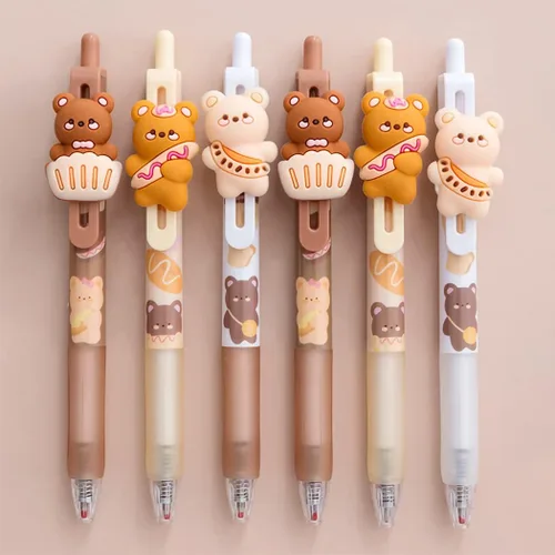 Vista 5 de Bolígrafos de gel retráctiles para niña, bolígrafos de tinta de gel negra, bolígrafo de gel kawaii, bolígrafo extra fino de 0.020 in, perfectos