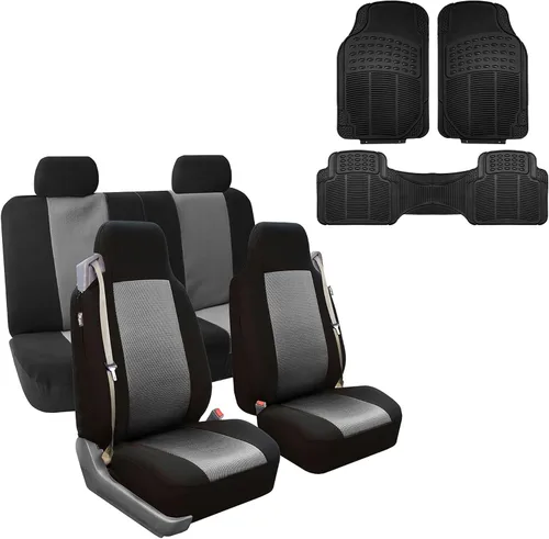 Vista 15 de FH Group - Juego de fundas de asiento de tela plana para todo uso para asientos tipo cubo, 2 piezas de ajuste universal, lavables, para SUV, sedán