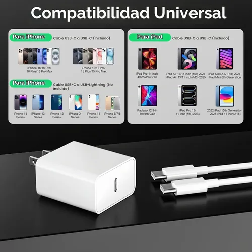 Vista 6 de Cargador para iPhone 17 Pro Max, 40 W USB C de carga rápida, paquete de 2
