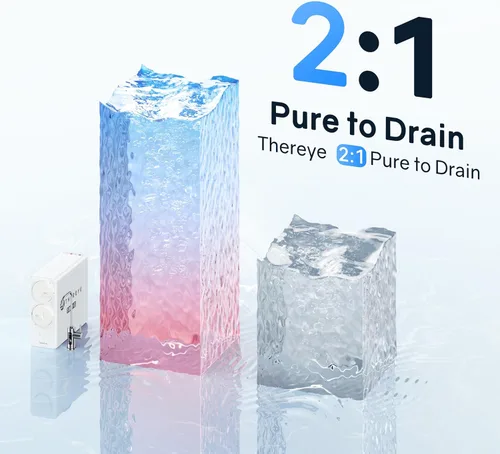 Vista 7 de Thereye Sistema de ósmosis inversa de 8 etapas, filtro de agua de ósmosis inversa sin tanque de 1000 GPD, sistema de filtración de agua RO debajo