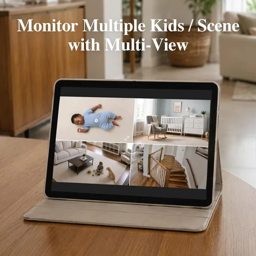 Vista 7 de Sense-U Monitor inteligente para bebés, cámara interior de 2.5K