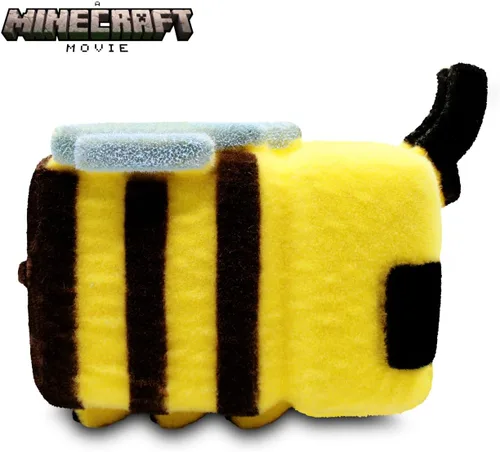 Vista 3 de Minecraft Mighty Mega Squishme (Abeja Cozie) Officially Licensed Minecraft Movie collectible. Soft slow-rise foam squishy, about 8 inches, with a