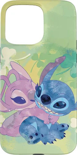 Vista 31 de Disney Stich and Angel Shamrock - Carcasa para iPhone 17, color verde