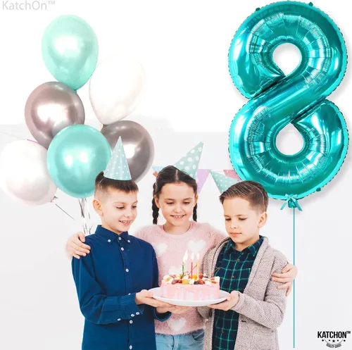 Vista 21 de KatchOn Globo negro del número 1 de 40 pulgadas, globo de feliz cumpleaños Large Mylar Number One Balloon for 1st Birthday Decorations, Foil