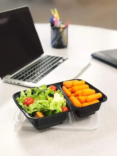 Vista 5 de Reli. Contenedores de preparación de comidas de 30 onzas (paquete de 50) - Cajas de comida para llevar y llevar con tapas