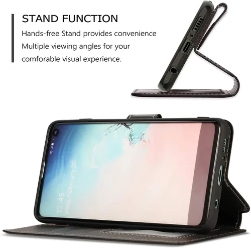 Vista 5 de QLTYPRI Funda tipo cartera para Samsung Galaxy S8, color negro
