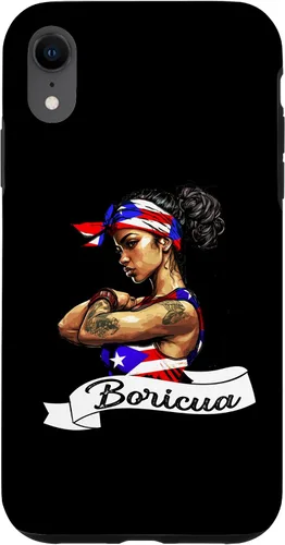 Vista 24 de Funda para iPhone 16 chica puertorriqueña Boricua Puerto Rico Flag Pride Mujer