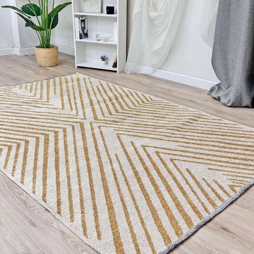 Vista 51 de Alfa Rich 5x8 Alfombras lavables de oro ámbar para sala de estar, dormitorio, cocina, de algodón, aptas para mascotas