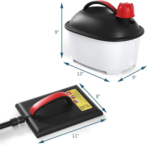 Vista 7 de Goplus Limpiador de papel pintado vaporizador sin químicos para eliminación de papel tapiz con manguera de 10 pies y placa de vapor grande
