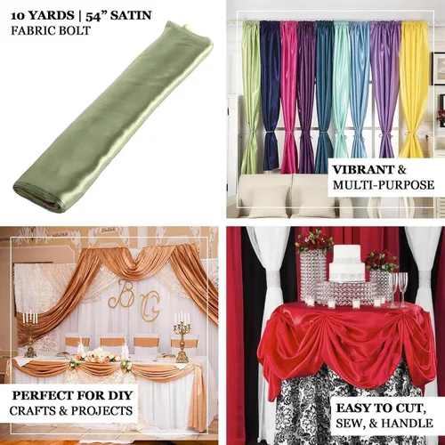 Vista 4 de Efavormart - Perno de satén para banquetes de boda de 54 pulgadas de ancho x 10 yardas, tela al por mayor, para decoración de fiestas, eventos, Beige
