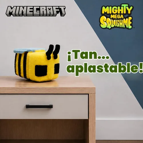 Vista 7 de Just Toys – Minecraft Movie Bee SquishMe Cozzies, 8 pulgadas, blando de tiro lento