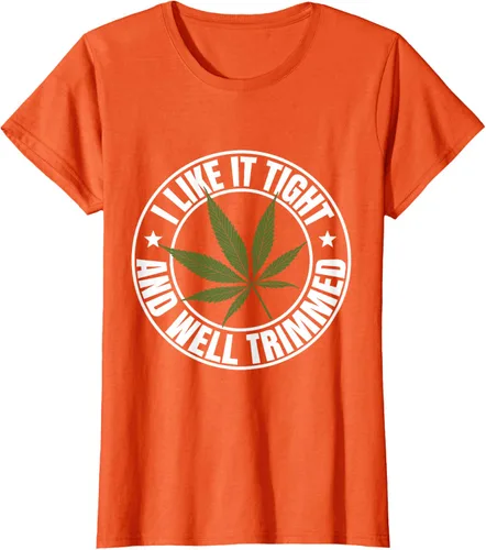 Vista 39 de Weed Cannabis Medical Marihuana I Like It Camiseta ajustada y recortada, Negro, S