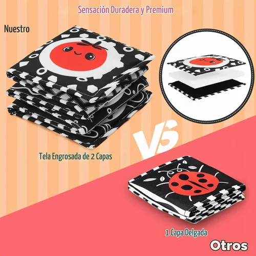 Vista 4 de Juguetes para bebés de alto contraste para recién nacidos