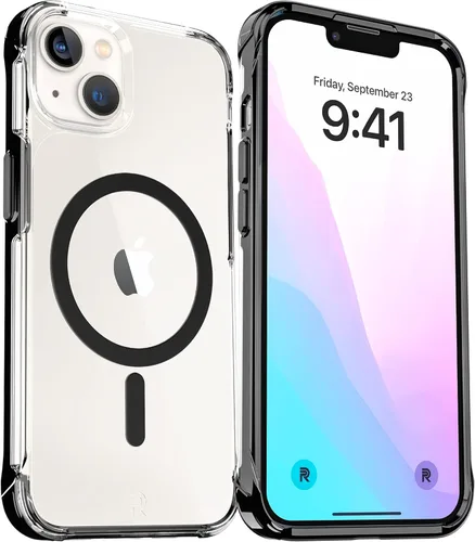 Vista 2 de REBEL Funda transparente para iPhone 13 [Crystal Series Gen-3] compatible con MagSafe, no se amarillea, antiarañazos, protección a prueba de golpes