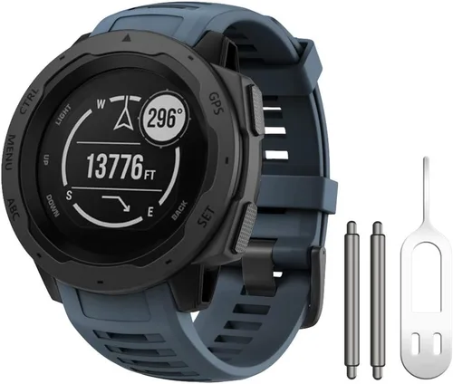Vista 38 de NotoCity Correa de repuesto para Garmin Instinct, silicona suave, compatible con Garmin Instinct 2/Solar/Tactical(verde militar)