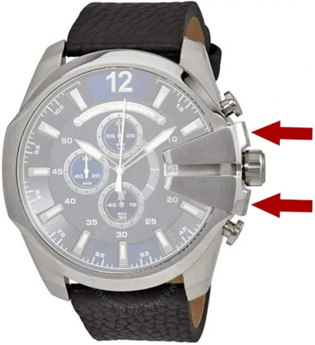 Vista 3 de Tornillo de acero para reloj de cronógrafo diésel para hombre reloj corona puente protector tornillo