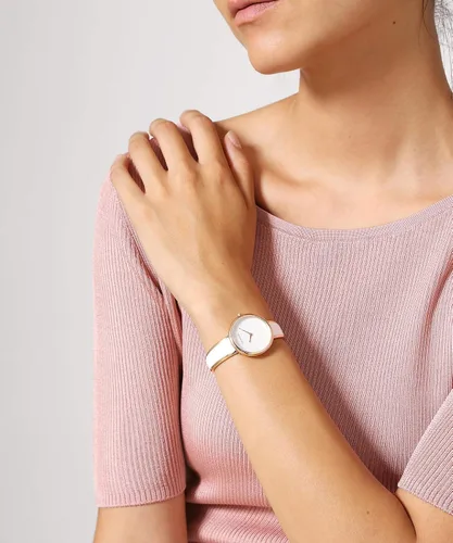 Vista 6 de Calvin Klein Reloj para mujer con correa de acero inoxidable K4E2N616 blanco talla única K4E2N616-AMZUK Blanco talla única K4E2N616-AMZUK