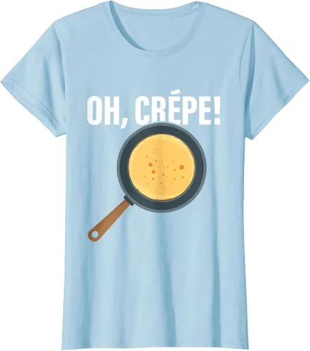 Vista 21 de Divertido juego de palabras "Oh, Crepe!" para crepes y pasteleros, Negro