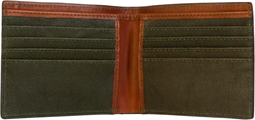 Vista 2 de Rugged Rare 49659 S&W Cartera de lona de cera doble-verde