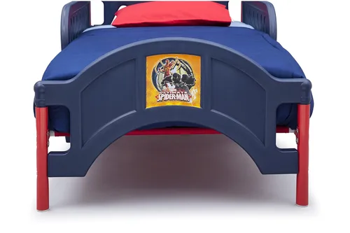 Vista 7 de Delta Children Cama de plástico para niños pequeños, Disney Frozen II y Marvel Spider-Man